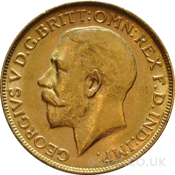 1918 Gold Sovereign Coin George V Melbourne