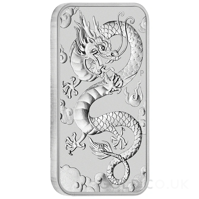 2019 1oz Dragon Rectangular Silver Bar (Coin)