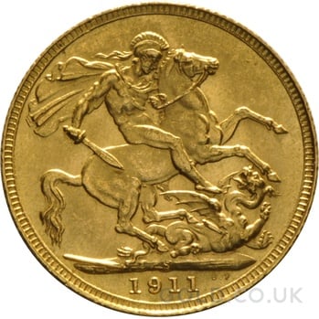 1911 Gold Sovereign Coin George V Sydney