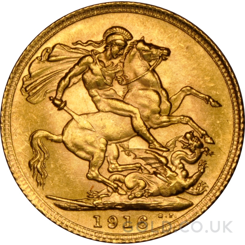 1916 Gold Sovereign Coin George V NGC MS63