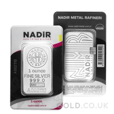 1oz Silver Bar Nadir Minted