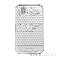 1oz Diamonds are Forever James Bond Silver Bar