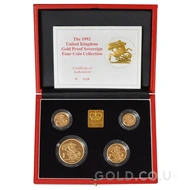 1992 Gold Proof Sovereign Four Coin Boxed Set