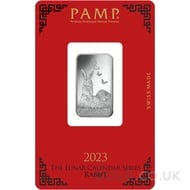 Silver PAMP Year of the Rabbit 10g Bar (2023)