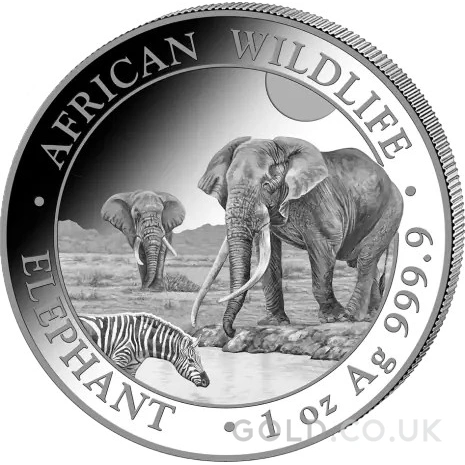 2026 1oz African Wildlife Elephant Silver Coin