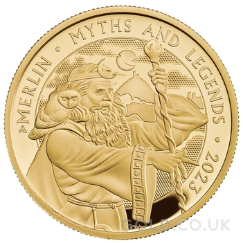 2023 Proof Merlin Gold Coin Myths & Legends 1oz Boxed