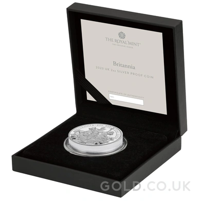 2023 Proof 2oz Silver Britannia Coin Boxed
