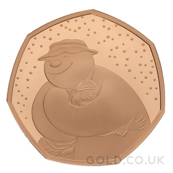 2020 Proof 50p Gold Coin The Snowman Boxed