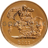 2011 Elizabeth II Fourth Head Gold Half Sovereign