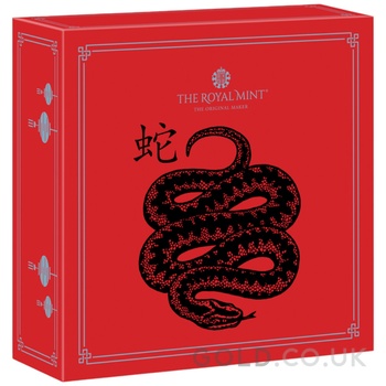 2025 Royal Mint 5oz Year of the Snake Proof Silver Coin Boxed