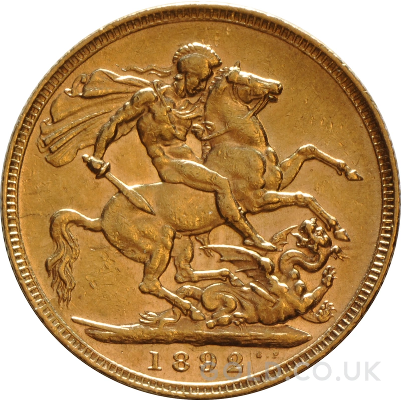 1892 Gold Sovereign Coin Queen Victoria Jubilee Head