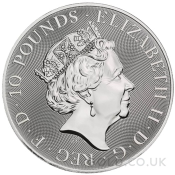 2021 10oz White Horse of Hanover Silver Coin Queen's Beasts