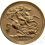2004 Gold Half Sovereign Coin Elizabeth II
