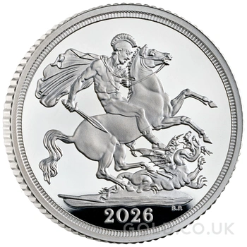 2026 Proof Silver Sovereign Coin Boxed