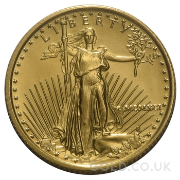 1991 1/10oz American Eagle Gold Coin MCMXCI
