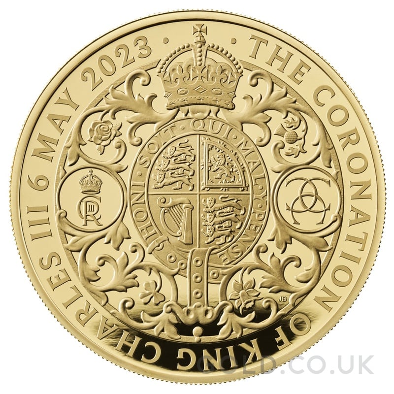 2023 5oz Gold Coronation of King Charles III Proof Coin Boxed