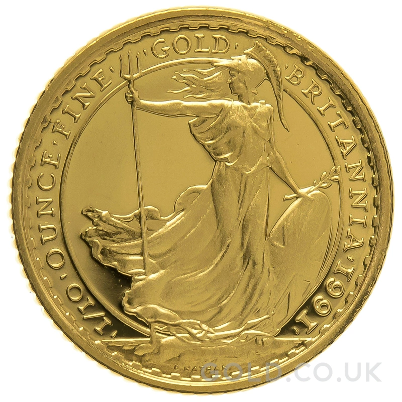 1991 Proof 1/10oz Gold Britannia Coin