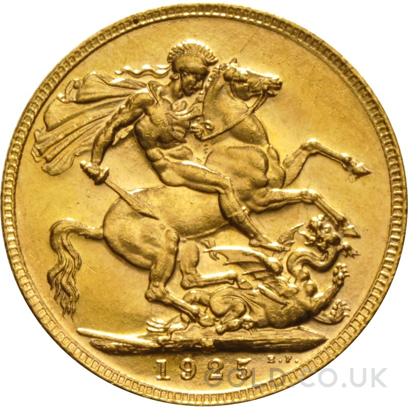 1925 Gold Sovereign Coin George V Melbourne