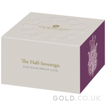 2025 Proof Gold Half Sovereign Coin Boxed