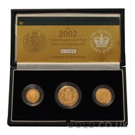Gold Proof Sovereign Three Coin Boxed Set (2002)