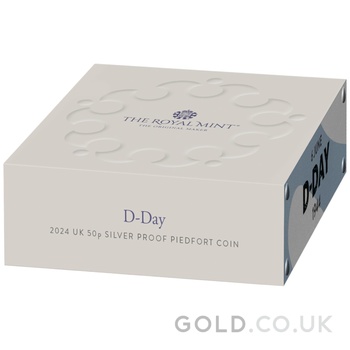 2024 Piedfort Proof 50p Silver Coin 80th Anniversary of the D-Day Landings Boxed