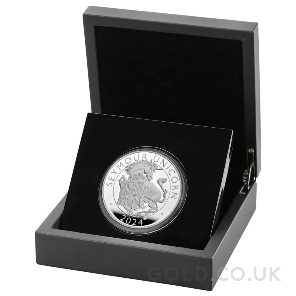 2024 Seymour Unicorn Silver Coin Tudor Beasts 1oz Proof Boxed