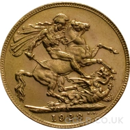 1928 Gold Sovereign Coin George V (SA)