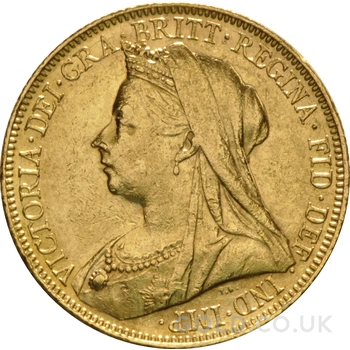 1897 Gold Sovereign Coin Queen Victoria Old Head Sydney