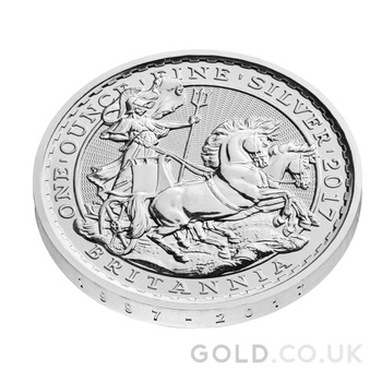 1997-2017 1oz Silver Britannia Coin 20th Anniversary Chariot Design