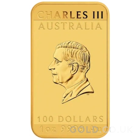 2025 Perth Mint 1oz Dragon Rectangular Gold Bar (Coin)