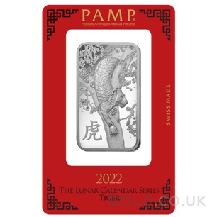 1oz PAMP Silver Year of the Tiger (2022)