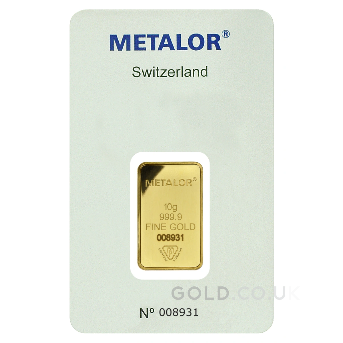 10g Gold Bar Metalor