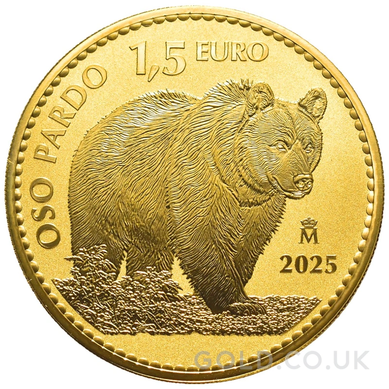 2025 Spanish Brown Bear 1oz Gold Coin