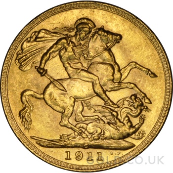 1911 Gold Sovereign Coin George V Canada
