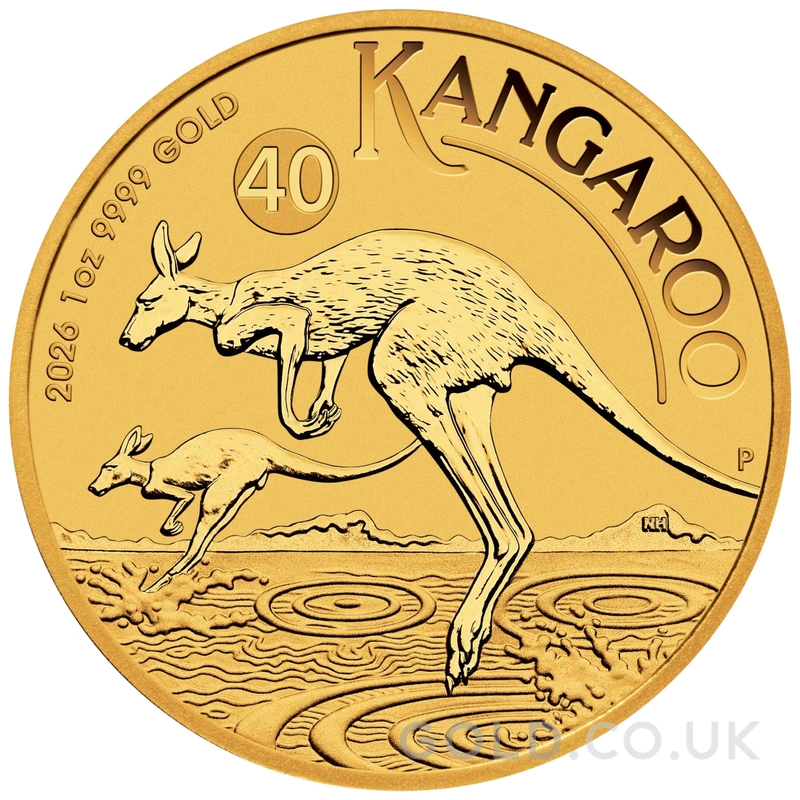 2026 1oz Australian Kangaroo Gold Nugget Coin