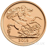 2019 Gold Half Sovereign Coin Elizabeth II