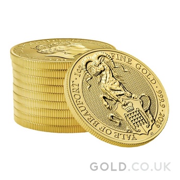 2019 1oz Yale Of Beaufort Gold Coin Queen's Beasts