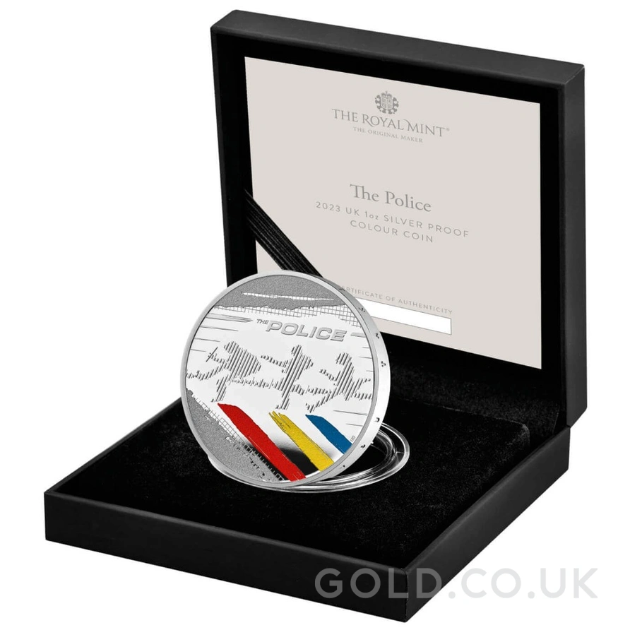 2023 Proof 1oz The Police Silver Coin Music Legends Boxed