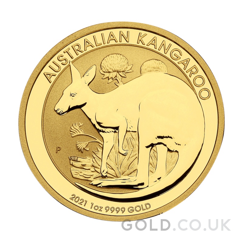 2021 1oz Australian Kangaroo Gold Nugget Coin