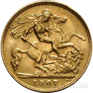 1907 Gold Half Sovereign Edward VII