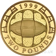 Rugby World Cup Gold Proof £2 Two Pound Double Sovereign (1999)