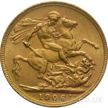 1906 Gold Sovereign Coin Edward VII