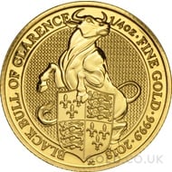 The Black Bull of Clarence - 1/4oz Gold Coin