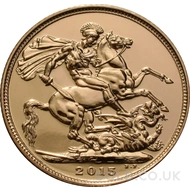 2015 Gold Sovereign Coin Elizabeth II