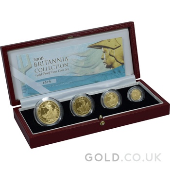2006 Proof Gold Britannia 4 Coin Set Boxed