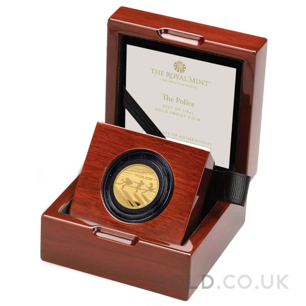 2023 Proof 1/4oz The Police Gold Coin Music Legends Boxed