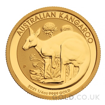 2021 1/4oz Australian Kangaroo Gold Nugget Coin