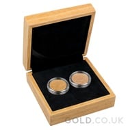 Golden Wedding 50th Anniversary Twin Sovereign Set 1974+2024 Gift Boxed