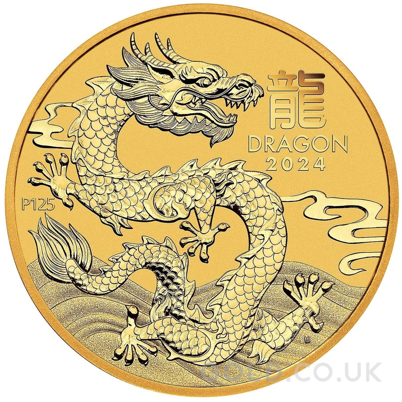 2024 1/20oz Perth Mint Year of the Dragon Gold Coin