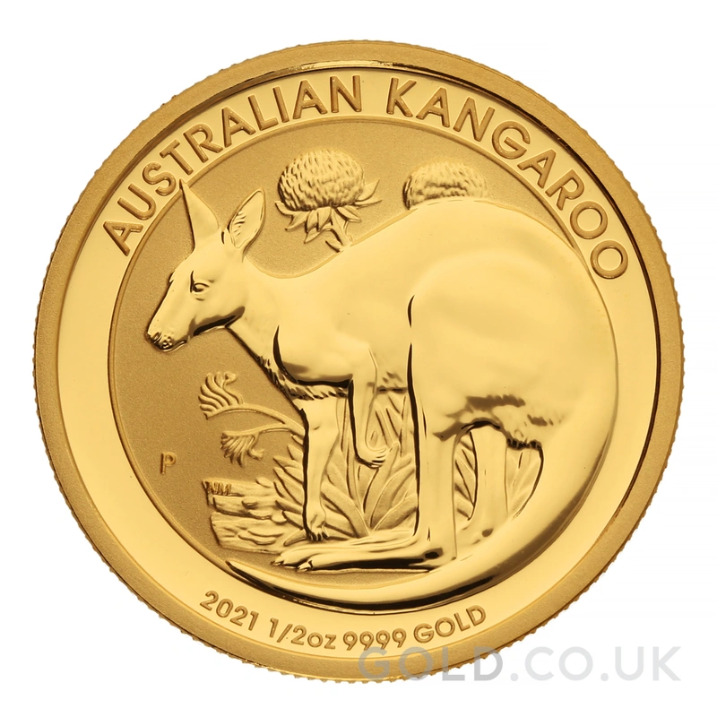 2021 1/2oz Australian Kangaroo Gold Nugget Coin